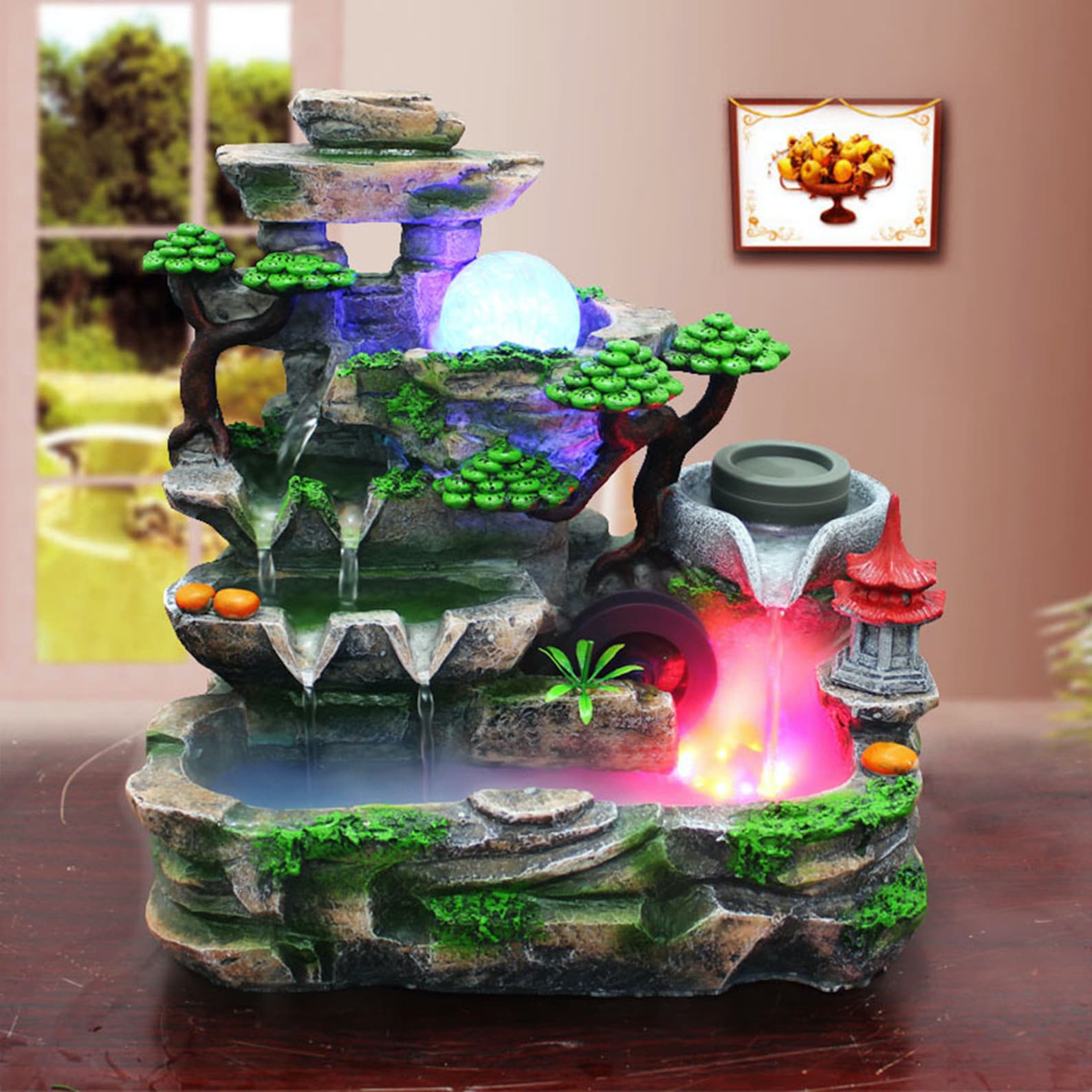 Feng Shui Water Fountain Indoor Fountain Desktop Fountain Etsy