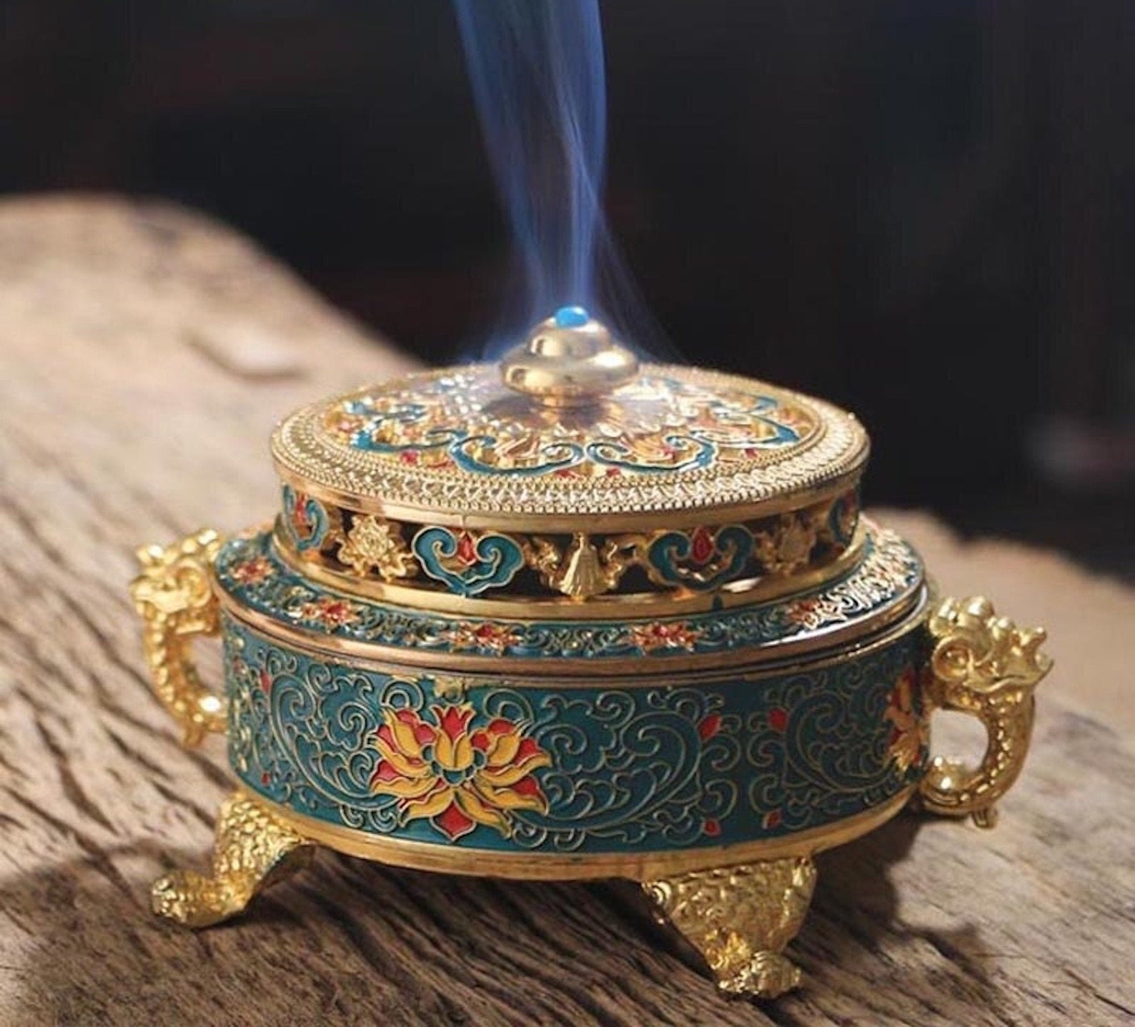 Tibetan Style Incense Burner - Etsy