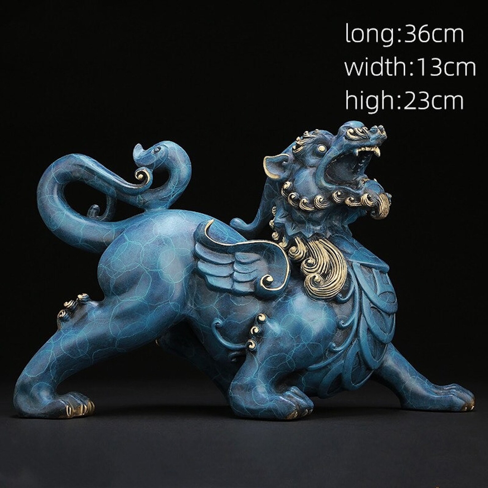 Pixiu Statue Chinese Feng Shui Sculpture Pi Yao Wealth Etsy
