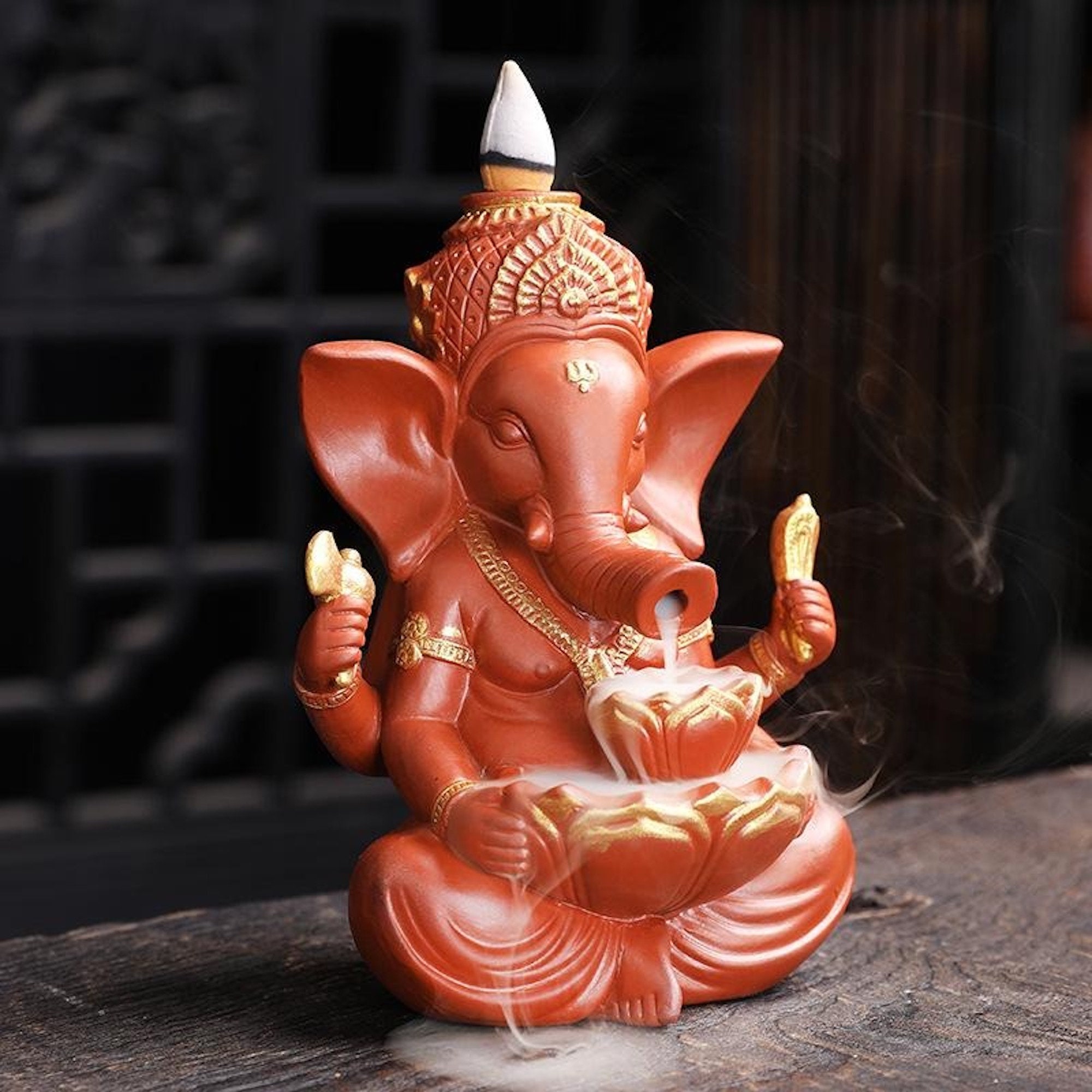 Ganesh Backflow Incense Burner Etsy