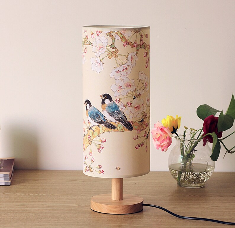 Chinese Lamp Shade Table Lamp Zen Bedroom Lamp Night Light Etsy