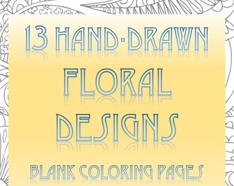 13 Hand-Drawn Coloring Pages