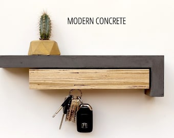 Key Holder for Wall Key Organizer Key Hanger Minimalist Modern Concrete Key Holder Magnetic Wall Mount Housewarming Shelf Wall Etsy