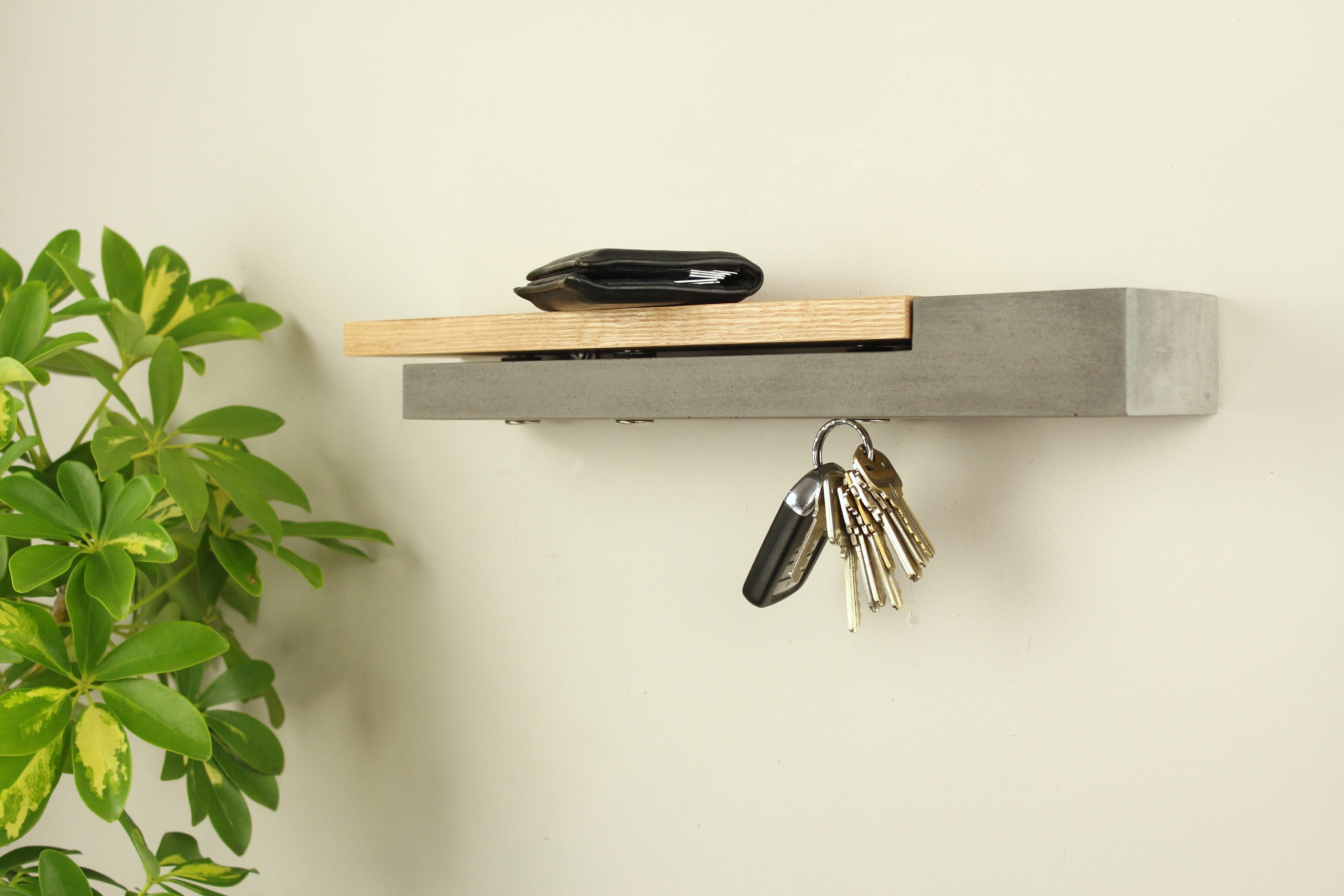 Wall Mounted Key Rack- Key Holder- Key Hooks- Live Edge Wood- Black Ho -  Kentucky LiveEdge