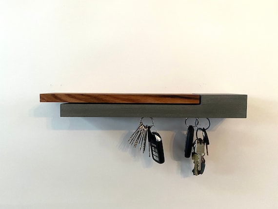 Key Holder for Wall Key Organizer Key Hanger Modern Key Holder Concrete Key Holder Magnetic Wall Mount Housewarming Shelf Wall Etsy