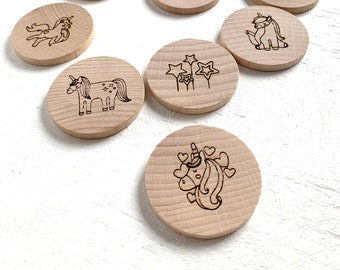 Wooden Memory Matching Game: Handmade Educational Toy, Travel Game