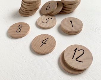 Wooden Number Memory Game: Handmade Educational Toy