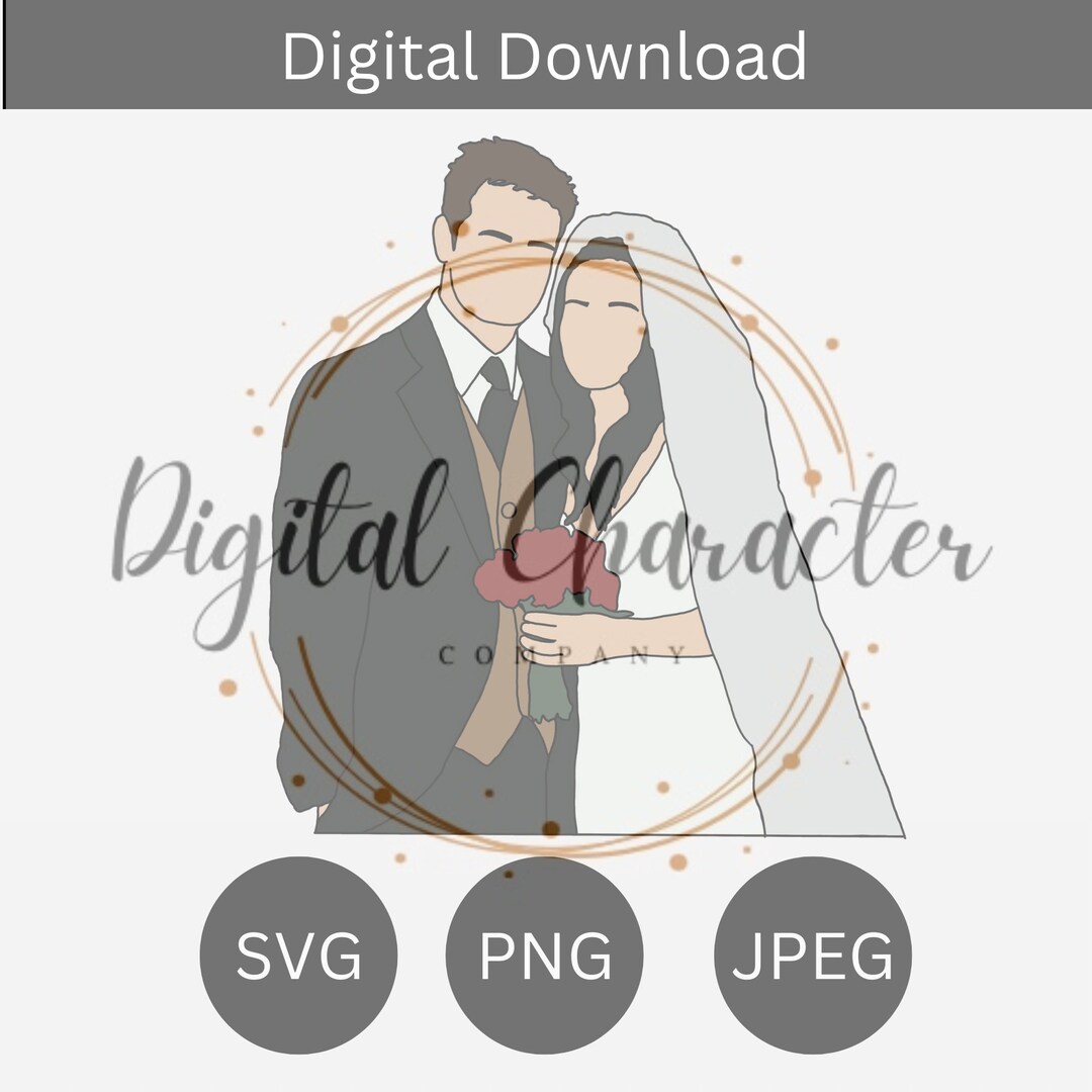 Chandler and Monica SVG PNG JPEG Instant Download - Etsy