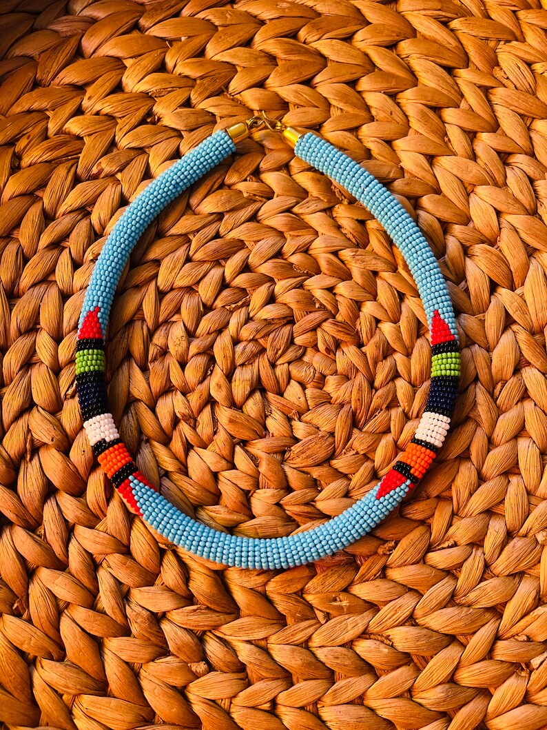Kenyan Bead Necklace // Maasai African Chokerafrican Jewelry Etsy