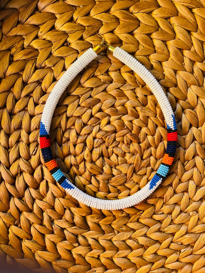 Kenyan Bead Necklace // Maasai African Chokerafrican Jewelry Etsy