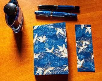 Tomoe River Notebook A6 for Fountain Pen - Handmade Chiyogami Journal - 400 Pages Pocket Book
