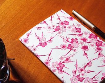 120 pp., stapled, A5, "Chiyogami" Tomoe River Notebook