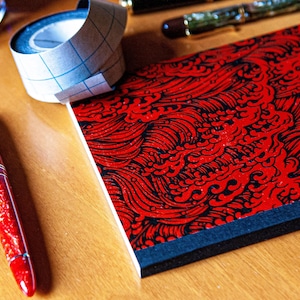 300 pp., A5, &quot;Chiyogami Lacquer&quot; Tomoe River Notebook