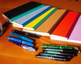 Handmade Tomoe River Paper A5 Notebook, 300 Page Fountain Pen Journal (52 gsm)