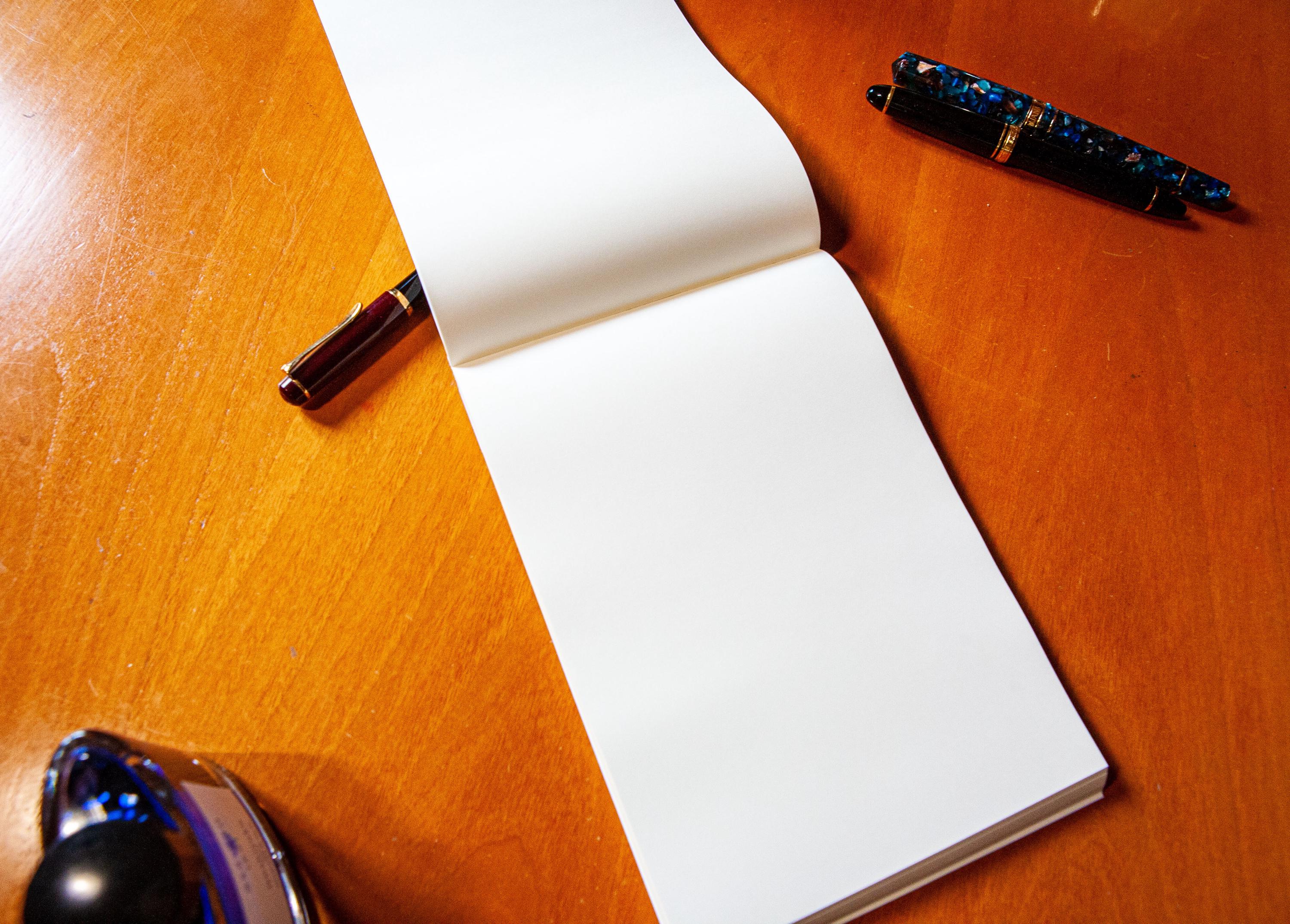 Notepad River Design A5 Tomoe River Notepad, Chiyogami Wave Cover, Fountain Pen Friendly ...