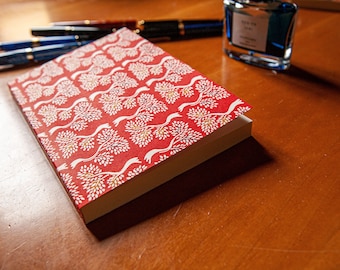 400 Pages A5, Tomoe River Notebook "Katazome" - Japanese Fountain Pen Paper Friendly