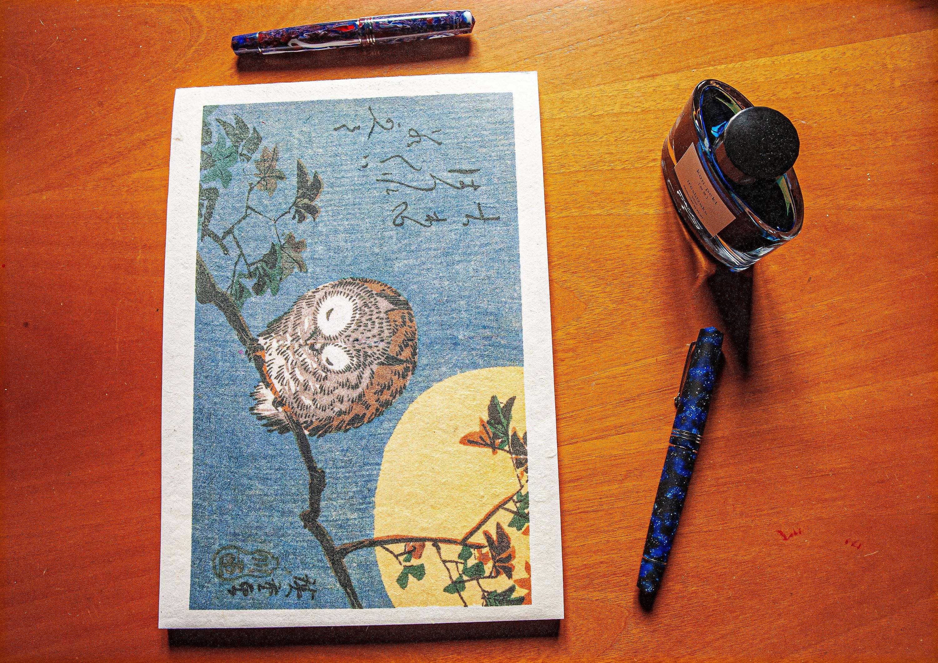 Notepad River Design Tomoe River, Japanese Art Notepad Set – Owl & Egret Prints - Etsy