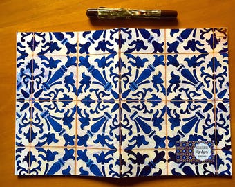 Tomoe River Notebook, A5 250-Page Journal with Portuguese Tile Cover