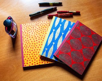 Tomoe River Notebook Set of 3, A5 Lokta Paper Journals, 300 Blank Pages Each