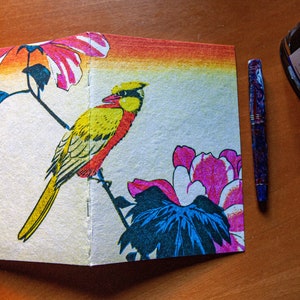 Kozo-Mulberry &quot;Oriole&quot; – A5, 120 Pages, Stapled Tomoe River Notebook