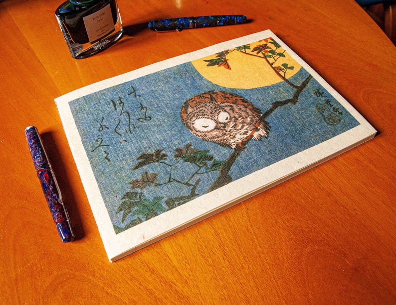 Notepad River Design Tomoe River, Japanese Art Notepad Set – Owl & Egret Prints - Etsy