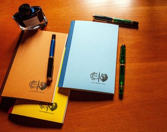 Tomoe River  Clairefontaine C A5 Notebook Set, Circolo Stilografico Romano Stilorso 60 Pages Journal