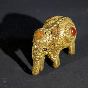 Old wood and metal elephant