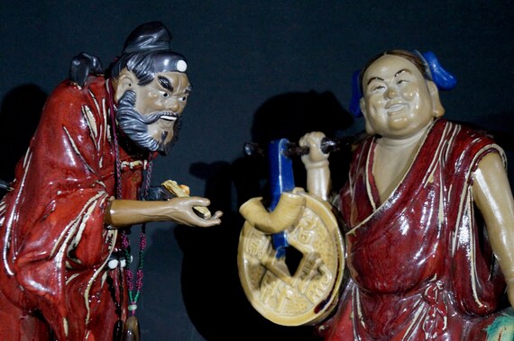 Pair of Chinese figurines China, Ceramic, Collectable, hand painted,