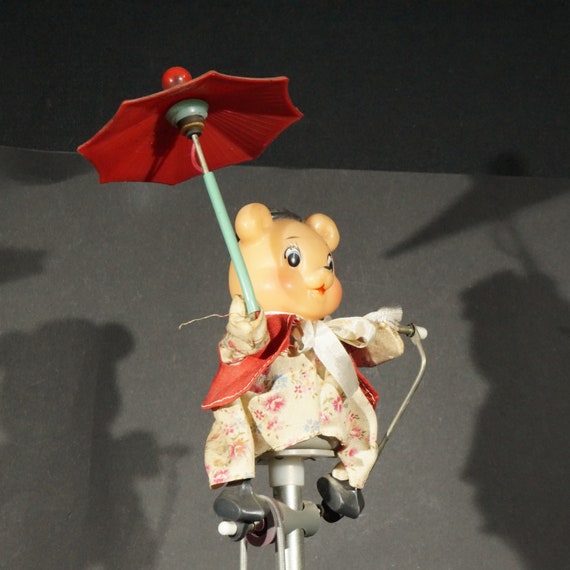Tin toy circus act bears with battery's