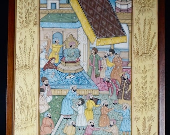 Mughal miniature painting framed  (reduced price)