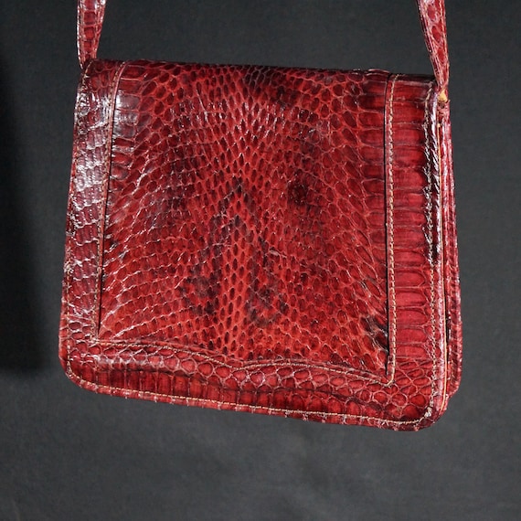 Leather ladies handbag vintage handmade
