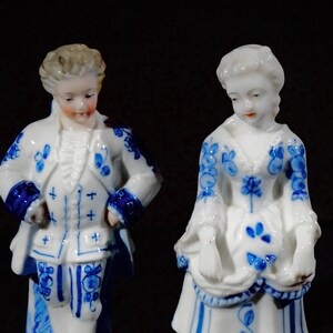 Boy and girl German figurine, Porcelain, Collectable, hand painted,