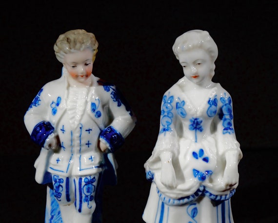 Boy and girl German figurine, Porcelain, Collectable, hand painted,