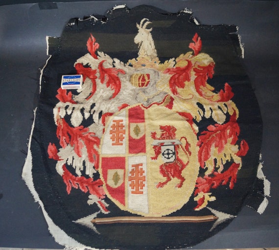 Geborduurd belangrijk wapenschild Teylingen Bredero