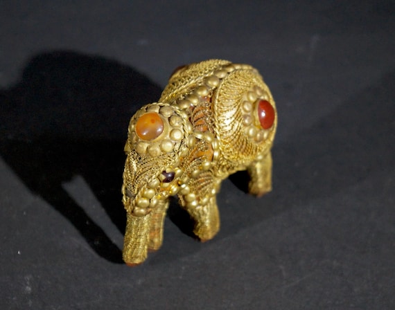 Old wood and metal elephant