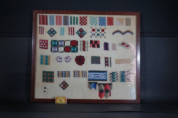 Sampler practice piece antique 1920 s