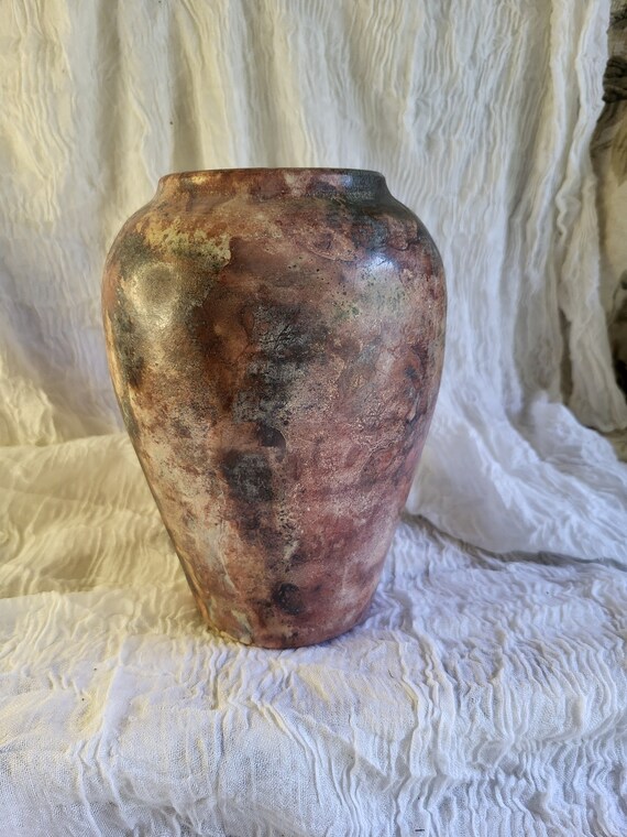 華やかな斑模様の陶器の花瓶 - Etsy 日本