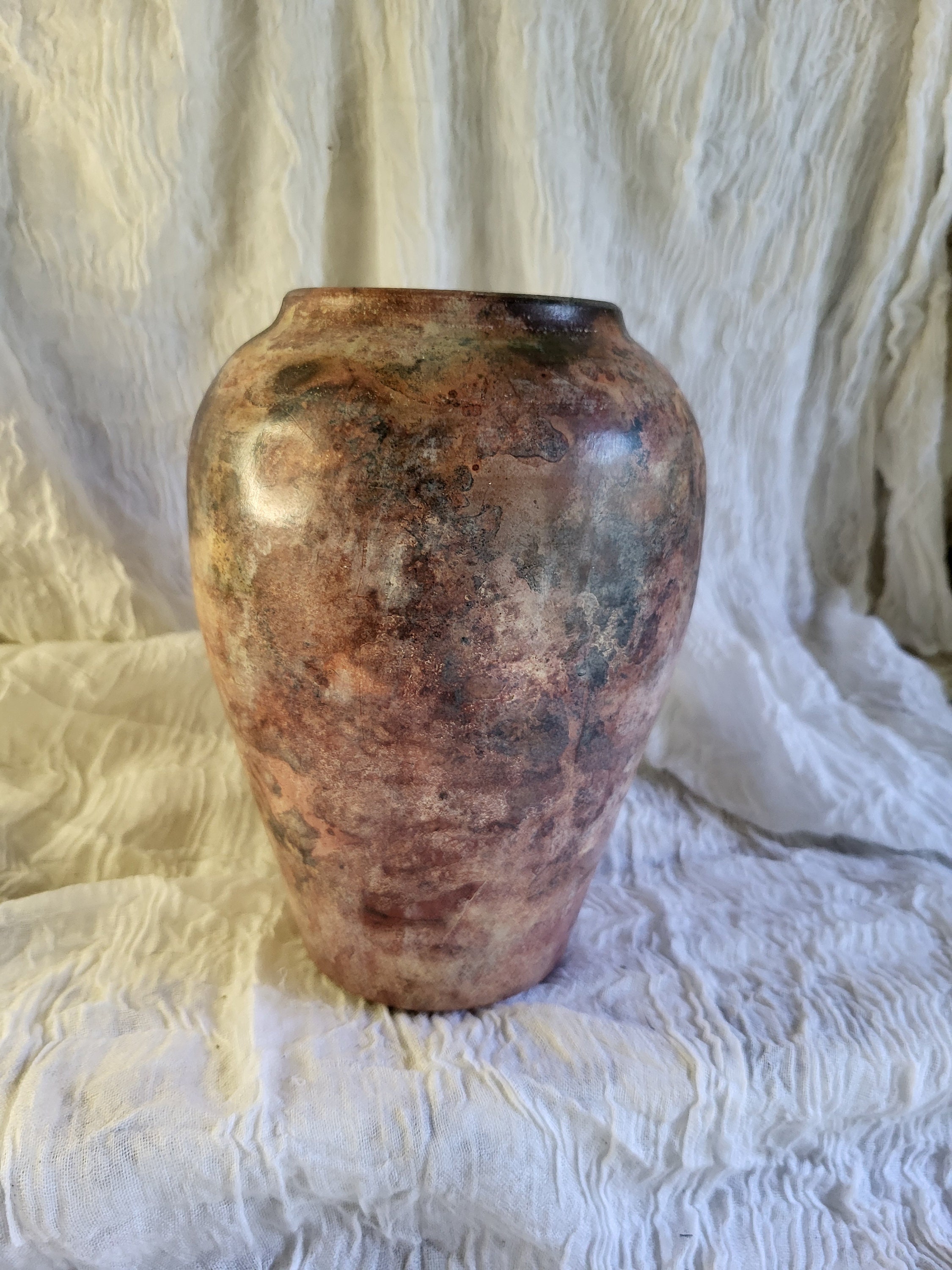 華やかな斑模様の陶器の花瓶 - Etsy 日本