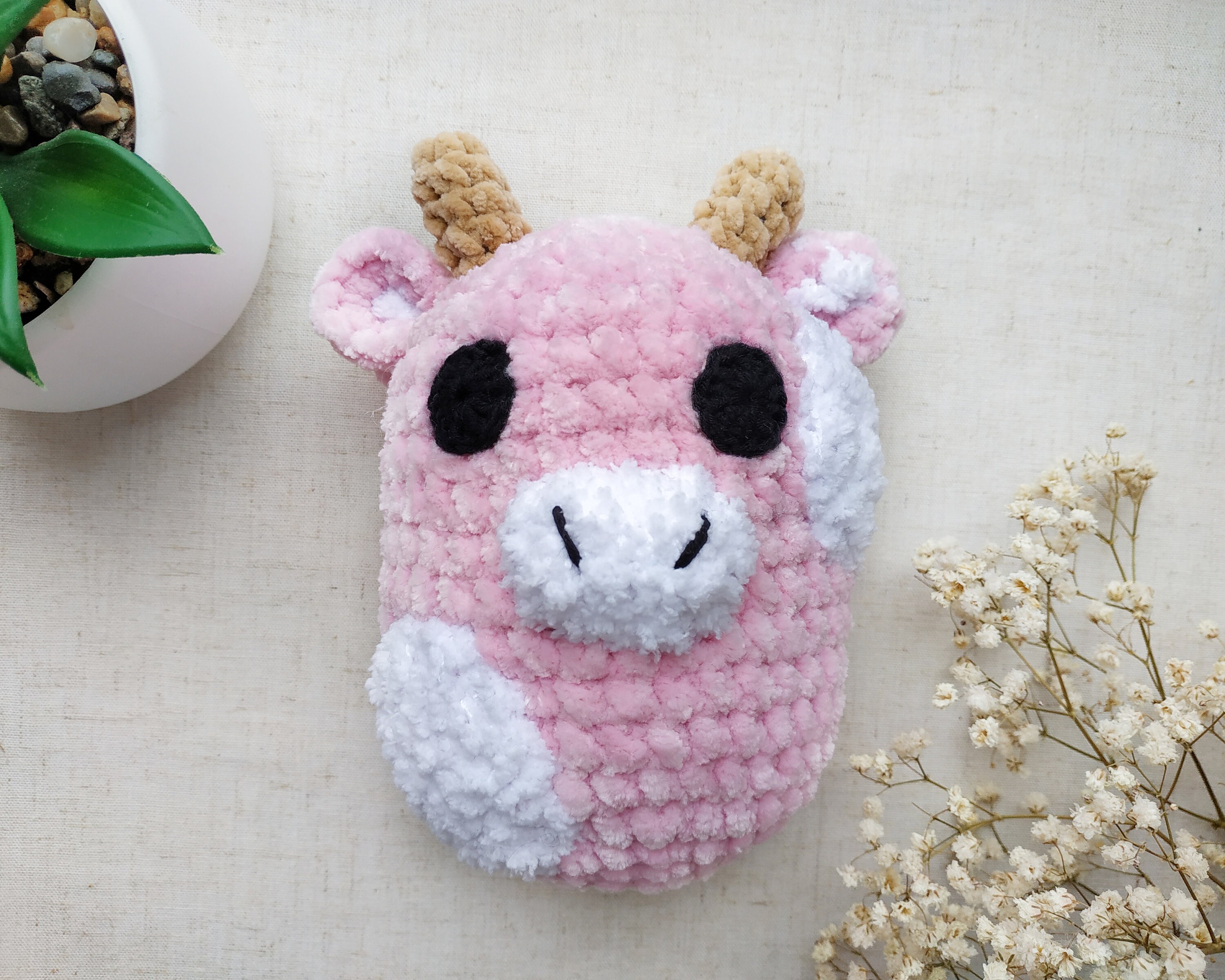 Squishmallow 5 inch crochet cow amigurumi pattern Mothers day Etsy