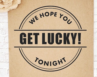 Personalized Get Lucky Kraft Lottery Bags: Party Favor Cookie Bags
