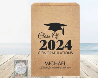 Personalized Graduation Favor Bags: Kraft Candy Cookie Bags