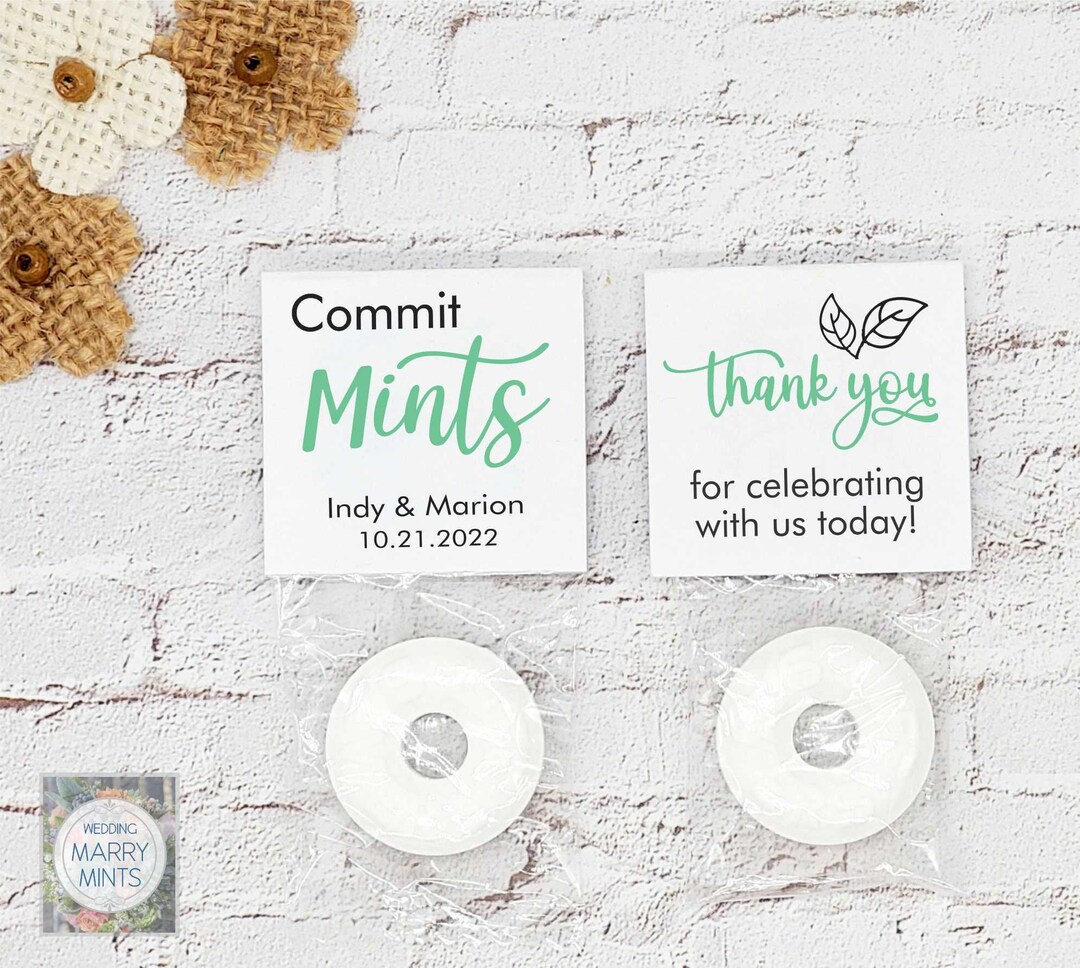 25 Wedding Mints, Custom Mints, Wedding Favors, Personalized Mint