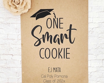 One Smart Cookie Graduation Favor Bags: Personalized Mint Candy