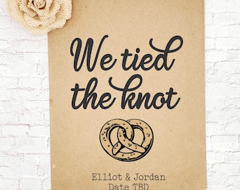 25 Personalized Wedding Favor Bags: Pretzel Bar Treat Bags