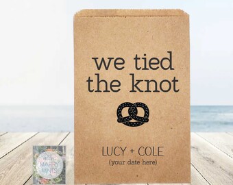 Custom Wedding Favor Bags: Rustic Kraft Treat Bags