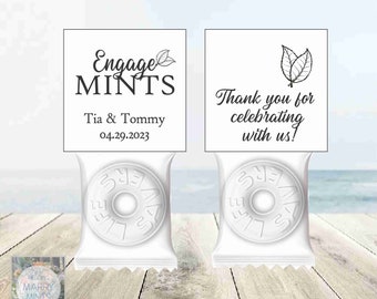 Personalized Engagement Mints: Wedding Favors, DIY Tags Only