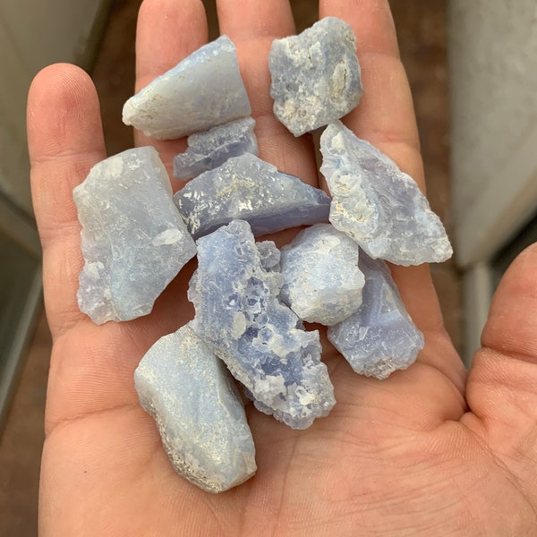 Rough Blue Lace Agate Malawi Mineral Specimen