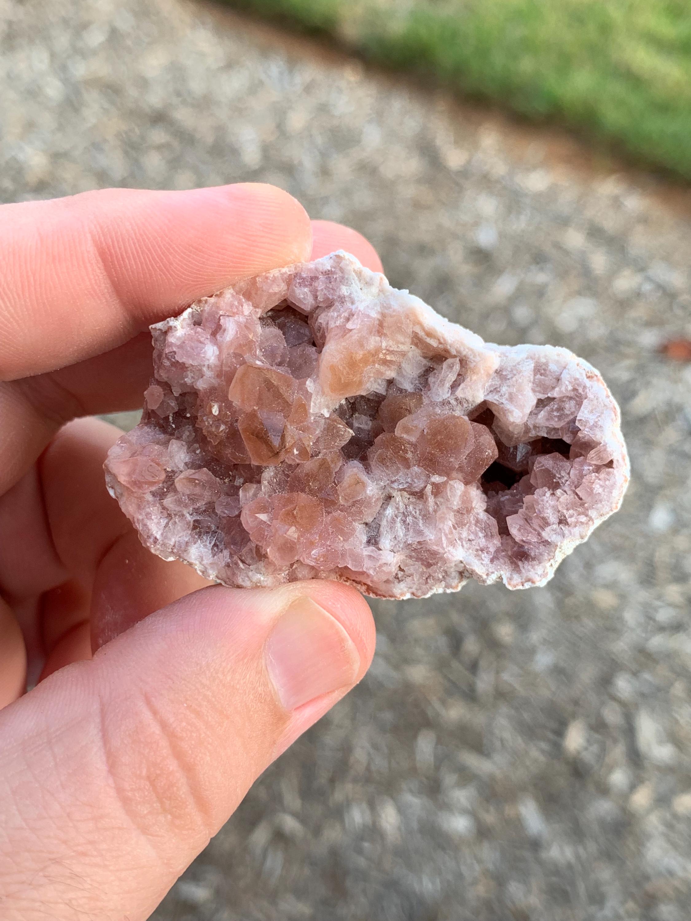 ピンクアメジストクォーツジオード アルゼンチン産鉱物標本 - Etsy 日本