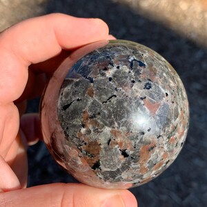 Emberlite Yooperlite UV Reactive Polished Sphere Chinese Mineral Specimen