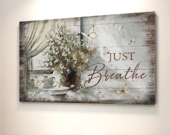 Jesus Just breathe Butterflies Poster Canvas Wall Art Jesus Just breathe Butterflies Poster Canvas Wall Art